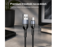 USAMS Kabel pleciony U55 2A micro USB U55 czarny - 1569110 - zdjęcie 2